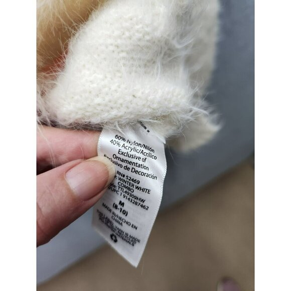 Time And Tru Womens Medium (8-10) Winter White Fair Isle Sweater With Multicolor - Picture 4 of 5